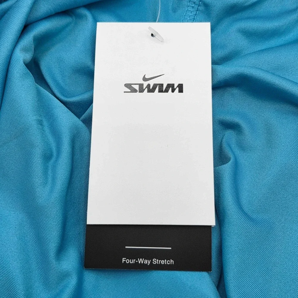 Nike Stretch Swim Shorts Trunks Men's XXL‎ Navy Turquoise Pink NWT NESSD470-670